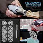 HASTHIP 44-Piece Rotary Tool Accessories Set – HSS Circular Saw Blades, Grinding Discs & Diamond Cutting Wheels for DIY & Repairs