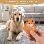 HASTHIP 3Pcs Pet Hair Keepsake Paw Charm, PU Leather Memory Holder for Dog and Cat Fur – 5.5 x 6 cm Key Ring