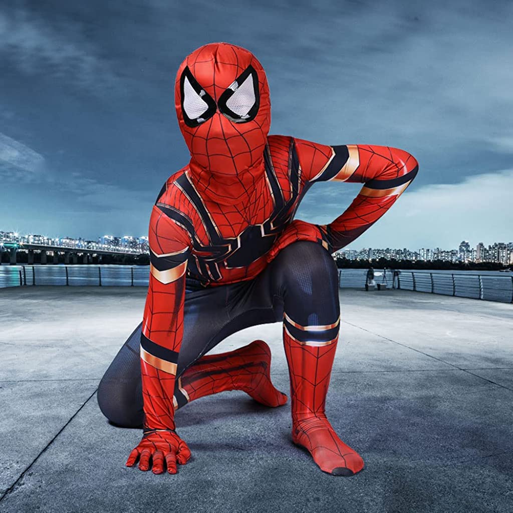 HASTHIP Spider-Man Costume for Kids, 3D Printed Spandex Superhero Bodysuit