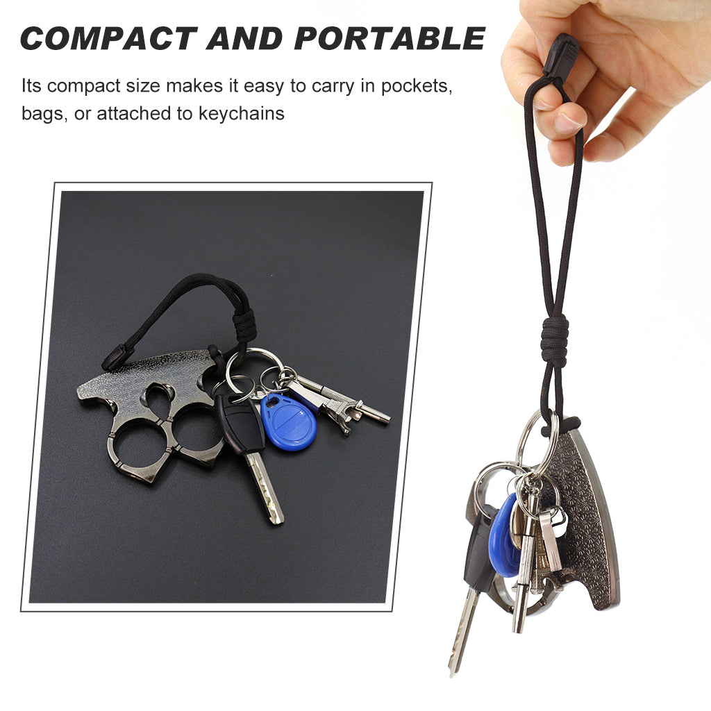 Zinc Alloy Survival Keychain with Lanyard