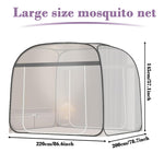 HASTHIP® Pop-up Mosquito Tent for Bed Fine Mesh, Fine Mesh Breathable Mosquito Net for Double Bed, Full-sized Bed 57 inches High, Duble Side Zip-up Mesh Door Design