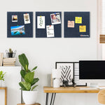 HASTHIP® Cork Board Alternative - 47"x35" 6 Pack Felt Wall Tiles with Safe Removable Adhesive Tabs