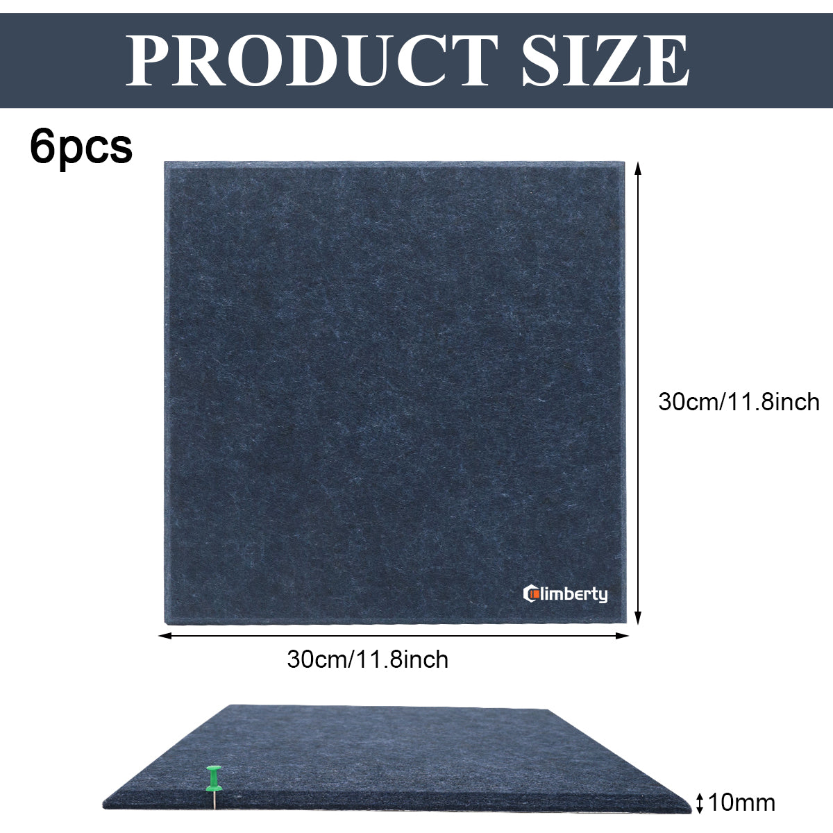 HASTHIP® Cork Board Alternative - 47"x35" 6 Pack Felt Wall Tiles with Safe Removable Adhesive Tabs