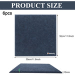 HASTHIP® Cork Board Alternative - 47"x35" 6 Pack Felt Wall Tiles with Safe Removable Adhesive Tabs