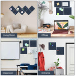 HASTHIP® Cork Board Alternative - 47"x35" 6 Pack Felt Wall Tiles with Safe Removable Adhesive Tabs