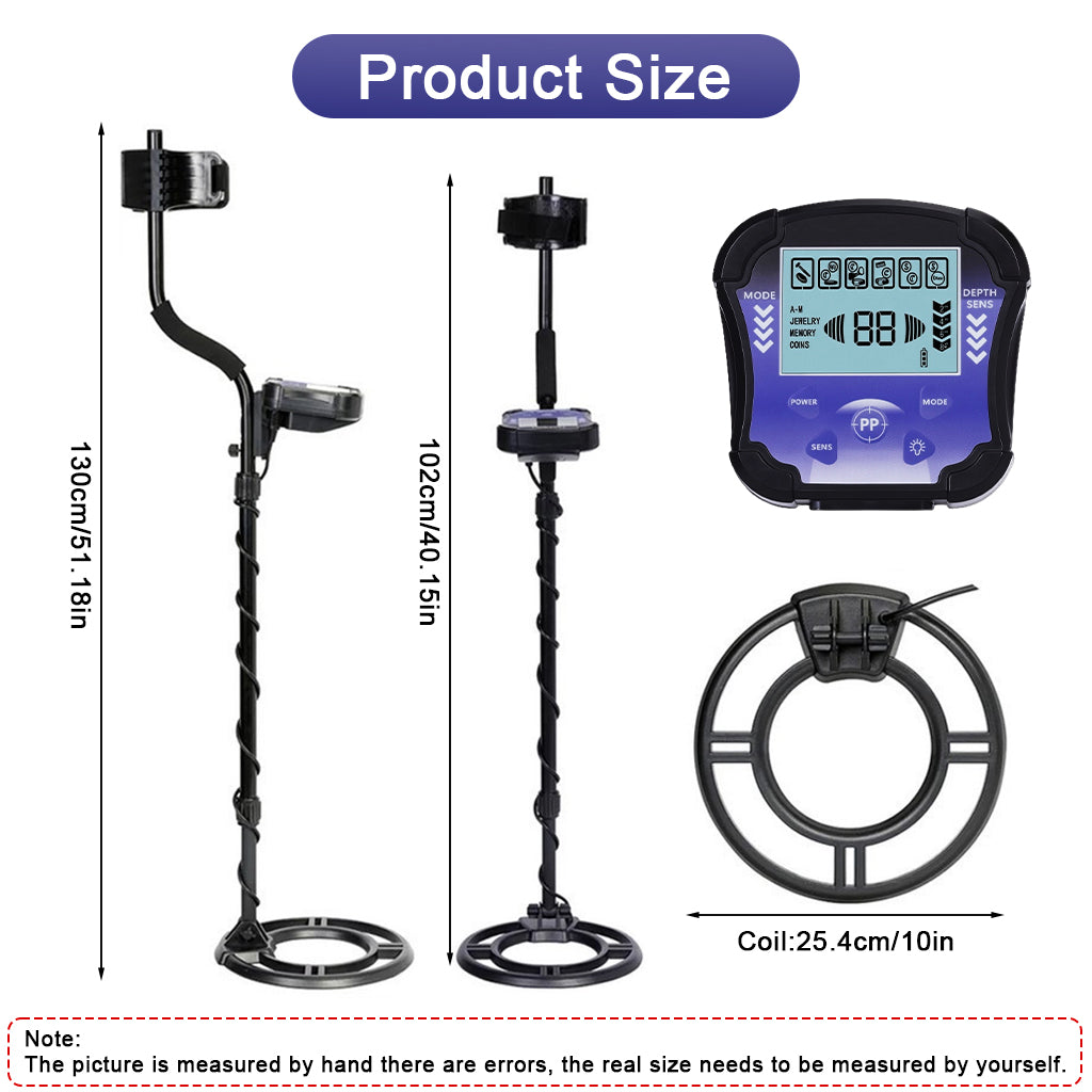 HASTHIP® 10'' High Sensitivity Disc Probe LCD Metal Detector