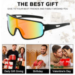 HASTHIP® Sunglasses Men Polarized Sunglasses for Mens and Womens,Black Retro Sun Glasses Driving Fishing UV Protection Fishing Cycling Mountain Bike Baseball Sunglasses with UV Protection