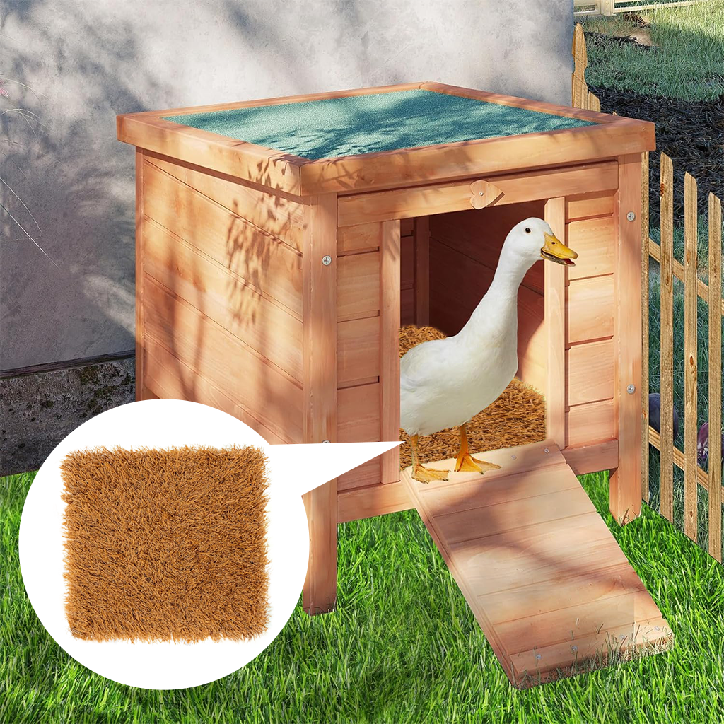 HASTHIP® 12'' Square Realistic Chicken Coop Mat 2PCS