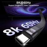 HASTHIP® Cable USB C corto PD 240W/USB 4.0 C/Transferencia datos 40 Gbps
