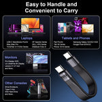 HASTHIP® Cable USB C corto PD 240W/USB 4.0 C/Transferencia datos 40 Gbps