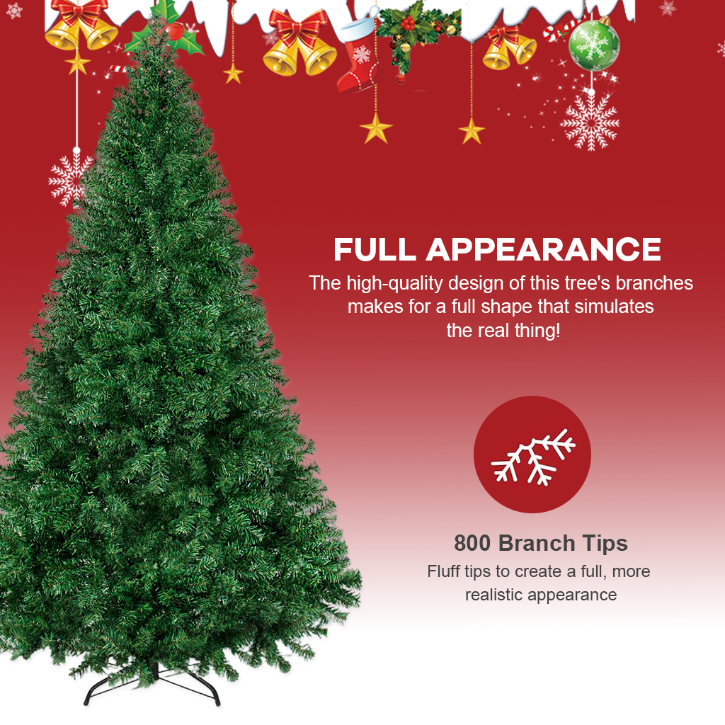 HASTHIP® Artificial Christmas Tree 6ft, Premium Full Branch Tips Xmas Tree for Home Office