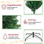 HASTHIP® Artificial Christmas Tree 6ft, Premium Full Branch Tips Xmas Tree for Home Office