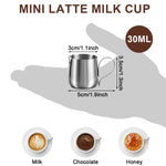 HASTHIP® 30ml Stainless Steel Milk Frothing Pitcher Mini Espresso Jug
