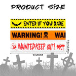 HASTHIP® UimoKi Halloween Decorations, 3inx90ft Black Yellow Caution Warning Tape, High-Visibility Non-Adhesive Party Decor for Indoor Outdoor Haunted House, Doors, Walls, Danger Areas, Spooky Event