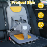 HASTHIP® Asiento de coche infantil plegable y compacto,chaleco de seguridad ligero lino resistente,fácil transportar ideal para viajes y uso diario - Gris