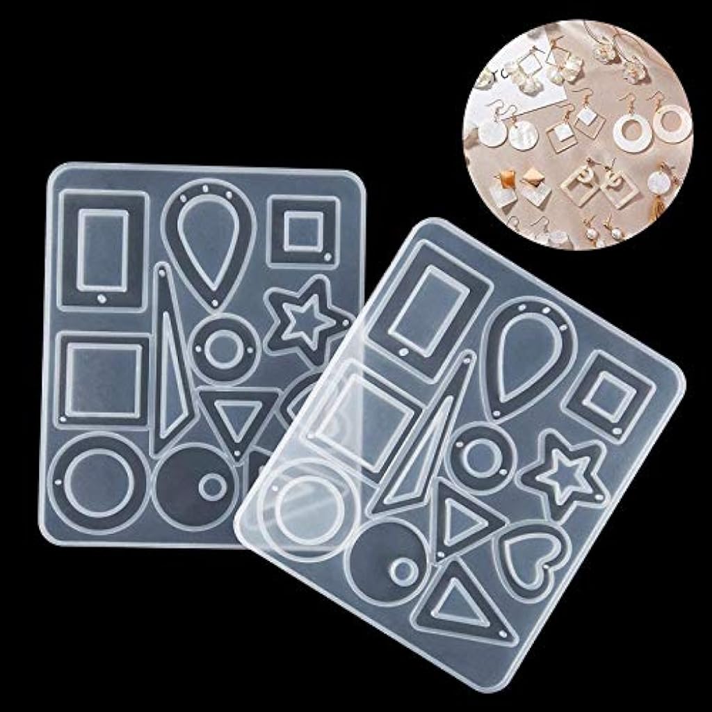 249pcs Earring Resin Moulds Kit Set Epoxy Casting Silicone Mould Crystal Pendant Jewellery Making Molds with Earring Hooks Jump Rings Eye Pins for Birthday Gifts Handmade Craft DIY