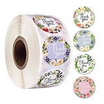 Pretty 500pcs Round Floral Thank You Stickers Seal Label for Favor Party Handmade Envelope Stationery Sticker