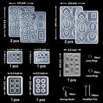 HASTHIP® 249pcs Earring Resin Moulds Kit Set Epoxy Casting Silicone Mould Crystal Pendant Jewellery Making Molds with Earring Hooks Jump Rings Eye Pins for Birthday Gifts Handmade Craft DIY