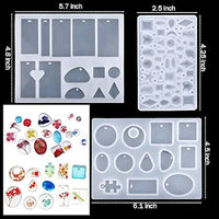 HASTHIP® 109 PCS Silicone Resin Moulds for Jewellery Making with a Storage Bag, Epoxy Resin Moulds, Jewelry Casting Molds Craft DIY Set, White