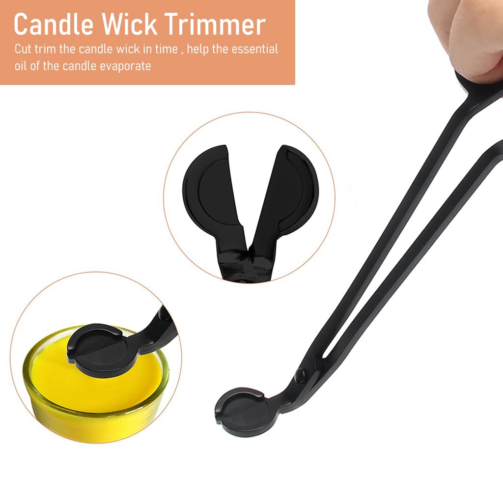 3 in 1 Candle Accessory Set, Candle Wick Trimmer, Candle Snuffer, Candle Wick Dipper,Gift Packing,Essential Supplies for Scented Candle Lover