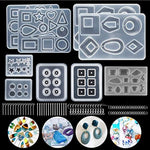 249pcs Earring Resin Moulds Kit Set Epoxy Casting Silicone Mould Crystal Pendant Jewellery Making Molds with Earring Hooks Jump Rings Eye Pins for Birthday Gifts Handmade Craft DIY