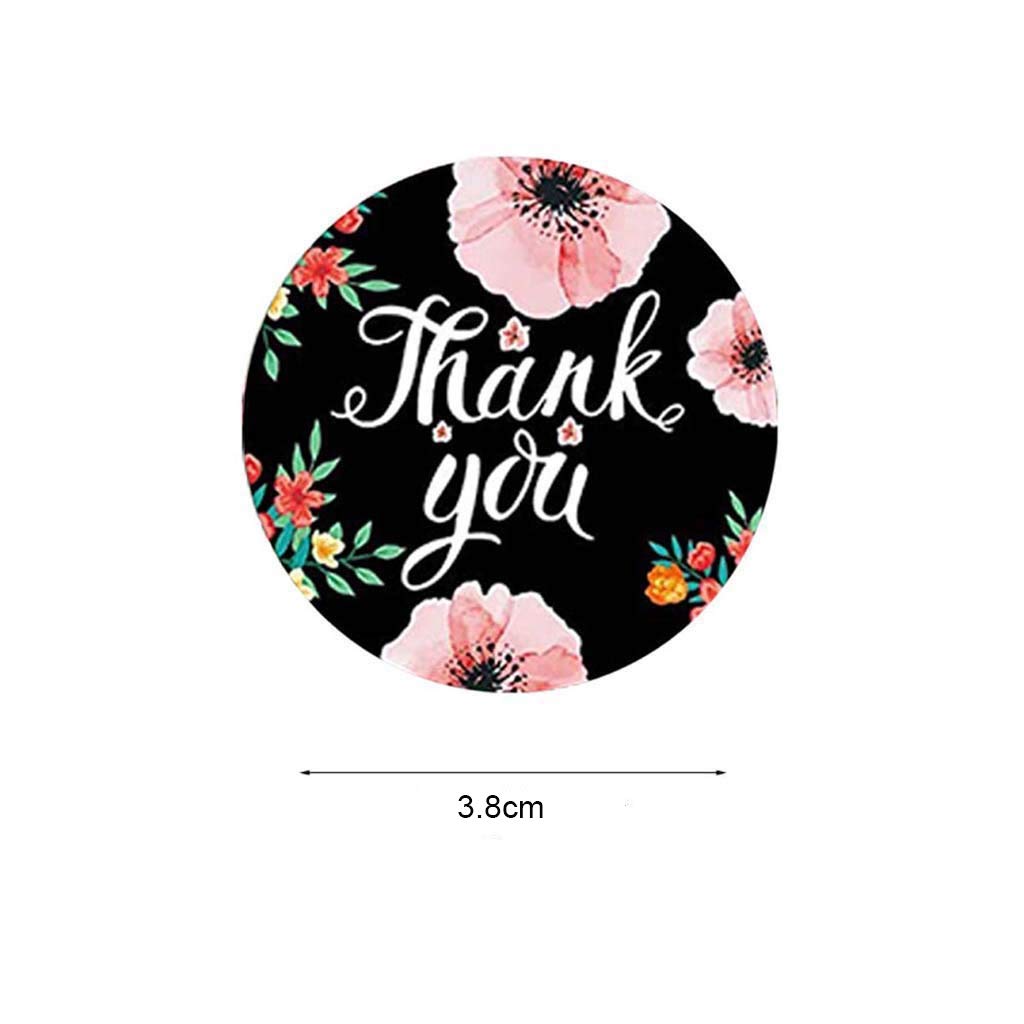 500 Pcs 1.5 Inch Thank You for Supporting My Business Gift Paper Labels Stickers, Gift Handmade Labels for Christmas Craft Card Making