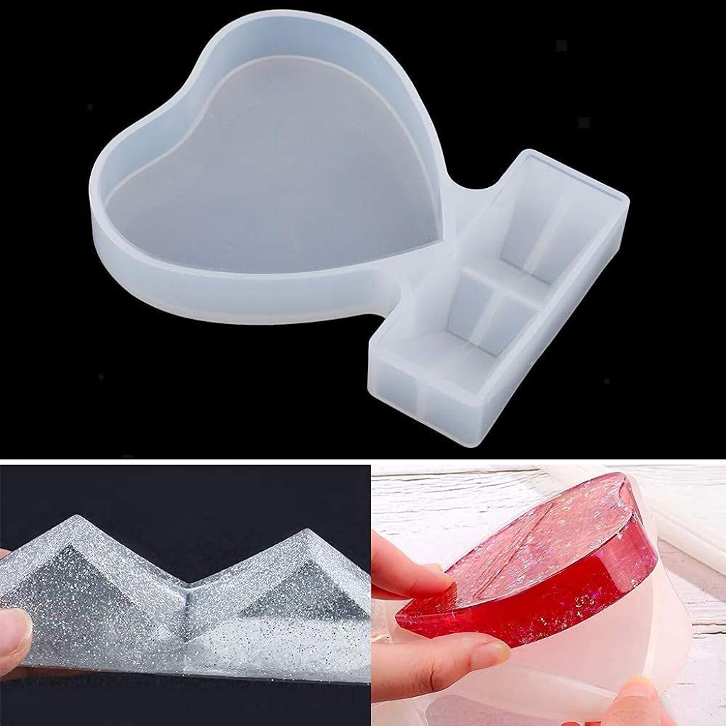 Resin Moulds for Heart Photo Frame, Love Frames Silicone Casting Mould, Epoxy Resin Art Mould for Lover Wedding Birthday Gift DIY Making Clay Crafts