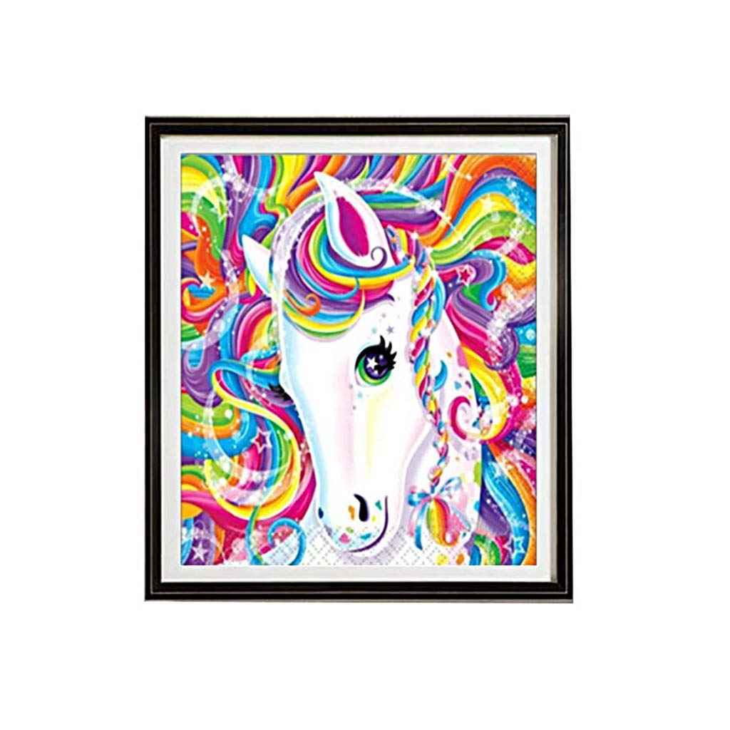 DIY 5D Diamond Painting by Number Kits Full Drill Crystal Embroidery Household Wall Decoration Art Crafts-Unicorn