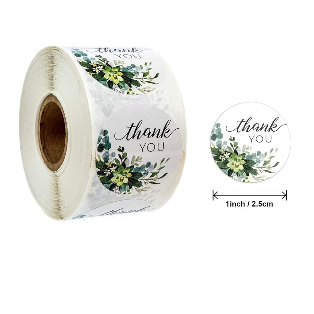 500 Pcs 1 Inch Thank You for Supporting My Business Gift Paper Labels Stickers, Gift Handmade Labels for Christmas Craft Card Making