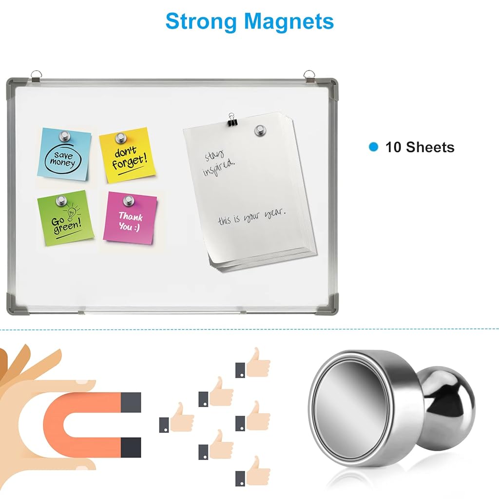 Mini Fridge Neodymium Magnets with a Storage Box, Cone Handle for Kitchen, Magnetic Board, Whiteboard, Noticeboard and Office, 12Pcs (12×16mm)