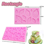 5PCS Silicone Leaves Fondant Molds 3D Mini Maple Leaf Rose Shaped DIY Cake Decoration Molds