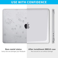 HASTHIP® Laptop Cover 13.6 Inch For Macbook Air M2 Case Cover Laptop Case Compatible With 2022 Release Macbook Air M2 A2681 Macbook Air Case Waterproof Laptop Protector Hard Case And Back Cover, White
