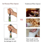 HASTHIP® Wine Opener with Tinfoil Cutter, Air Pressure Pump Wine Bottle Opener, Easy Cork Remover Corkscrew, Gifts to Wine Lovers Party Supplies