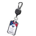 Retractable Keychain with ID Card Holder Retractable Badge Holder, Heavy Duty Carabiner Keychain with 31.5" Retractable Metal Reel Multitool Carabiner Anti-Lost Key Chain Holder