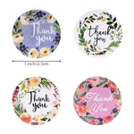 Pretty 500pcs Round Floral Thank You Stickers Seal Label for Favor Party Handmade Envelope Stationery Sticker