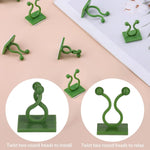 50Pcs Wall Fixture Clips for Plant Climbing Vine Plant Climbing Wall Fixer Self-Adhesive Hook, Wall Vines Fixture Wall Hook Vines Climbing Clip for Home (Green)