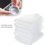 100PCS Kitchen Sink Filter Bag, Mesh Sink Strainer Bags, Kitchen Filter Mesh Bag Anti Clogging Elastic Kitchen Mesh Trash Bag, Fits Most Sizes of Sink Strainer