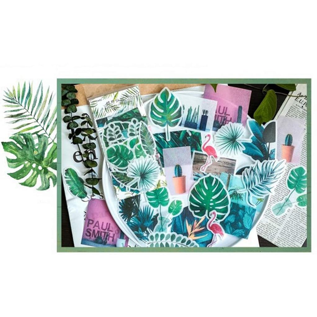 Vintage Ephemera, Romantic Easy Self-Adhesive Plants Floral Style Decoration Note Paper Stickers - 60 Pieces