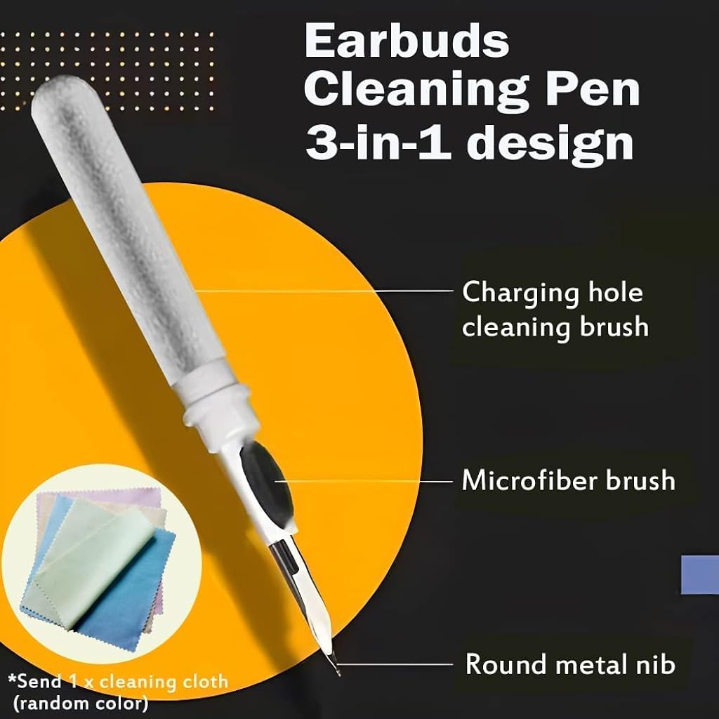 Earphone Cleaning Brush Set,Earbuds Clean Pen Earbud Dust Brush Earphone Case Cleaning Gadget for Airpods Pro MI Earbuds