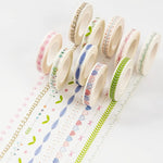 10 Pieces Flower Washi Tape Masking Tape Adhesive Decorative Tape Sticker for Scrapbooking