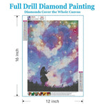 5D DIY Diamond Painting Kit Character, Full Diamond Painting, Starry Sky Embroidery, Home Wall Decoration and Children's Gifts(Multi 4), Aluminum, Metal 30x40 cm