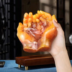 Resin Mould for Moon Lamp Stand, Hands Shaped Tray Silicone Casting Mold for DIY Jewelry Holder Ashtray Home Decoration Clay Crafts