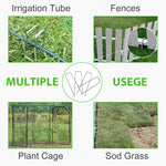 50 Pcs Landscape Staples for Securing Landscape Fabric, Ground Cover or Drip Irrigation Tubing, Heavy Duty Galvanized Steel Garden Stakes Staples Securing Pegs (6 In)