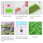 DIY 5D Diamond Painting Kit for Adults Kids,Full Drill Diamond Embroidery Crystal Rhinestone Pasted Painting Arts Craft for Home Wall Decor Paint(40X50cm)-Spring Scenery