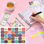 8 Sheets Label Planner Stickers - Colorful Yearly Monthly Set for Planners, Journals, and Calendars - 412Pcs Stickers - Great Value Pack for Educators, Homeschoolers, and Students