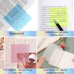 650 Sheets Sticky Notes, Self Adhesive Transparent Sticky Notes, Pastel Clear Sticky Notes, See Through Coloured Translucent Sticky Notes for Students School Office Supplies