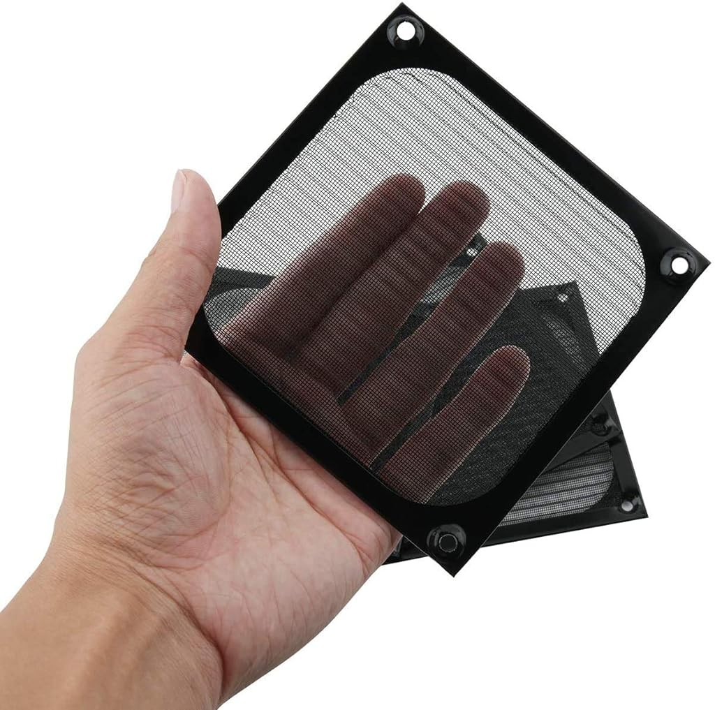 HASTHIP® 120mm Aluminum Alloy Stainless Mesh Fan Filter Dust Guard (Black)