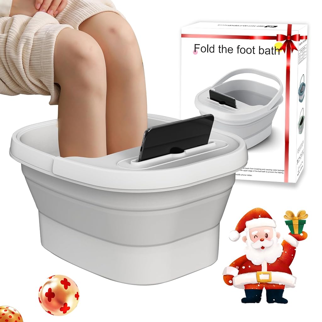 15L Collapsible Foot Spa Bath Foot Massager Bucket, Portable Foot Soaking Tub, Birthday Gifts for Women Men Her Him Mom, Mens Gifts, Valentines Day Gifts for Her Him Boyfriend