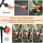 Drip Irrigation Kit for Home Garden 30 Plants with 30m Adjustable Micro DIY Irrigation Kit, Heavy Duty Drip Irrigation Accessories For 30 Pot with Install Kit