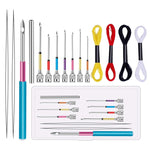 15 Pcs Tufting Punch Needles Kit for Women Girl with Different Thickness Pinholes,Embroidery Stitching Punch Needle for Cross Stitch Tools Knitting Needle Art Handmaking Sewing